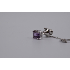 紫水晶　タイピン