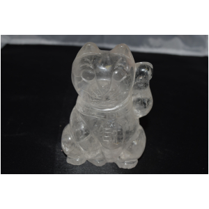 水晶　招き猫　H10