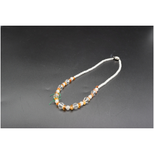 水晶ネックレス　艶消しトパーズ