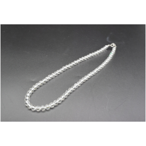 水晶ネックレス　ミラーカット　6ミリ　直下