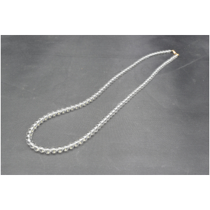 水晶ネックレス　K18　6ミリ　60センチ