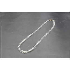 水晶ネックレス　K18　7ミリ　50センチ