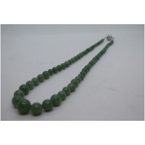 印度翡翠　ネックレス　竹の子　15ミリ