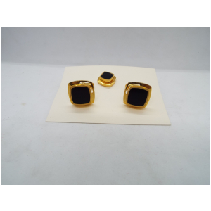 オニキス　タイピンカフスセット