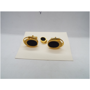 オニキス　タイピンカフスセット