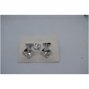 水晶　タイピンカフスセット