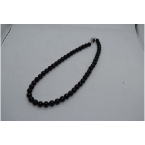 天然ジェット　８ミリ　ネックレスi