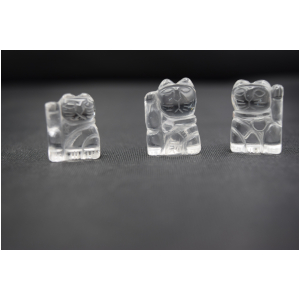 水晶　ミニ招き猫